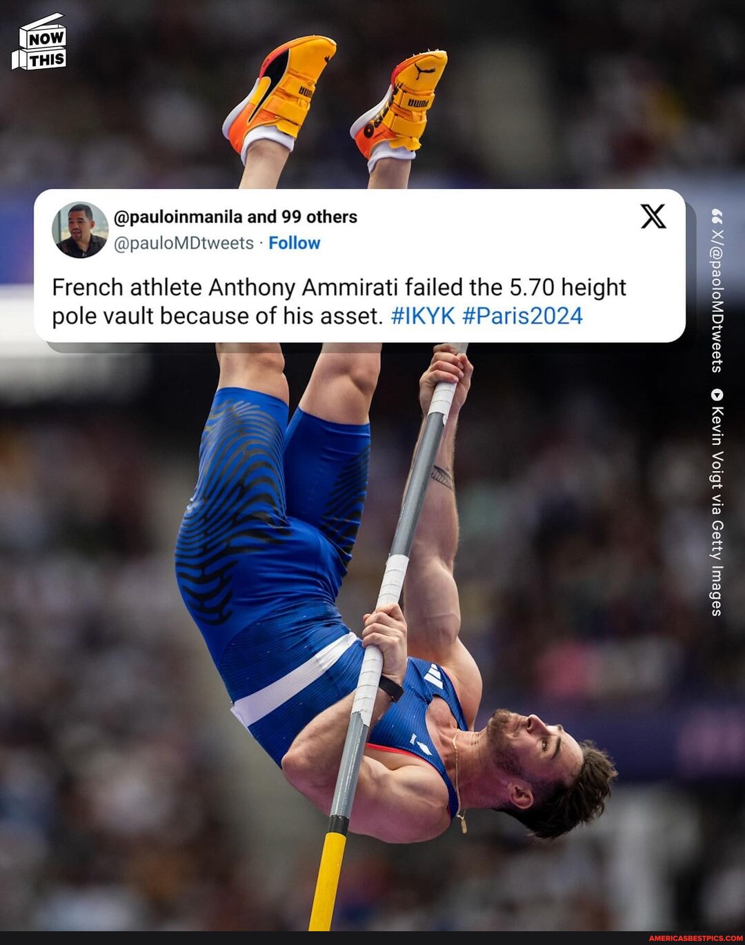 French pole vaulter Anthony Ammirati may have lost out on an Olympic