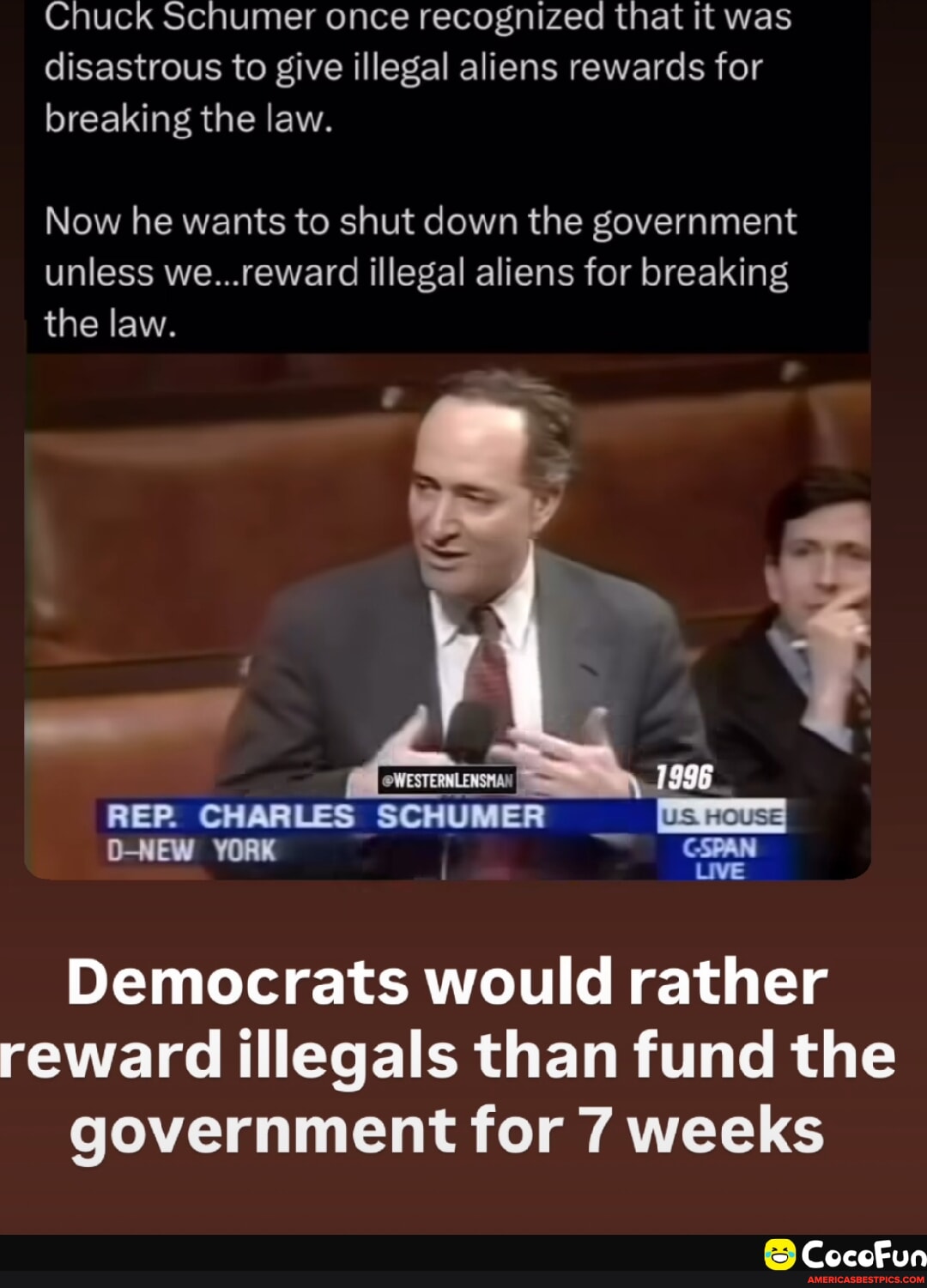 Chuck Schumer once recognized that it was disastrous to give illegal ...