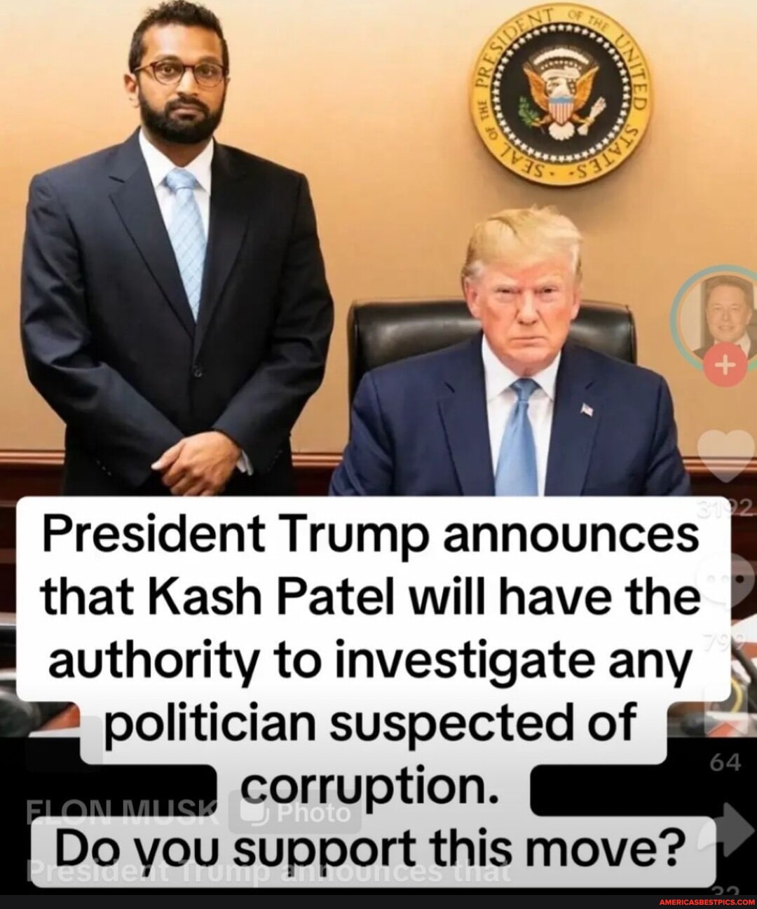 SS Gs President Trump announces that Kash Patel will have the authority ...