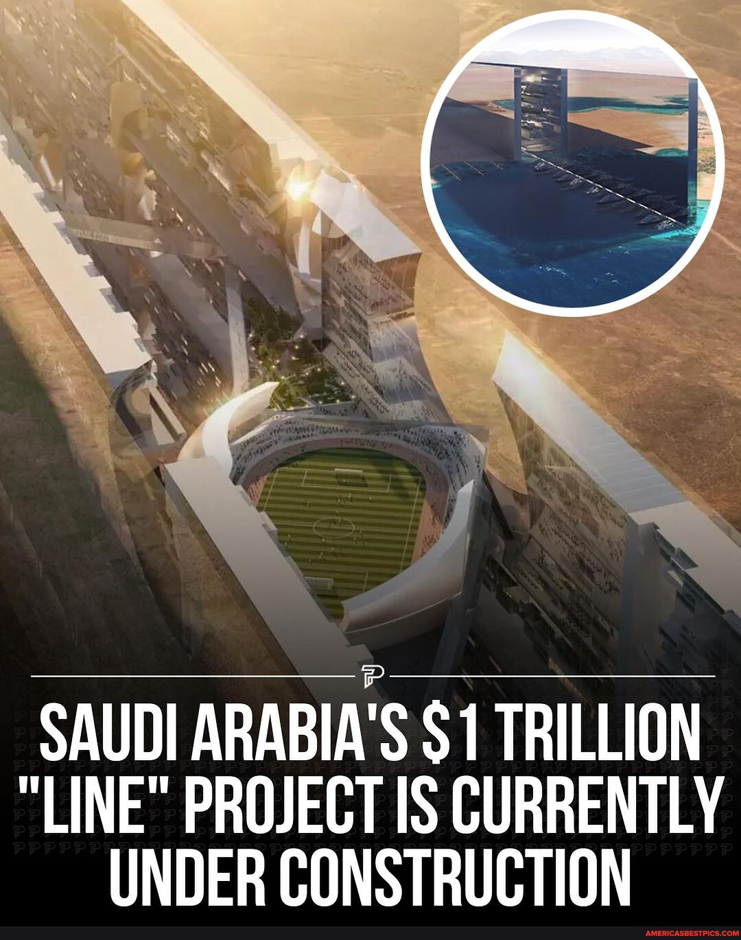 Swipe to see construction of Saudi Arabias NEOM project The Line a ...