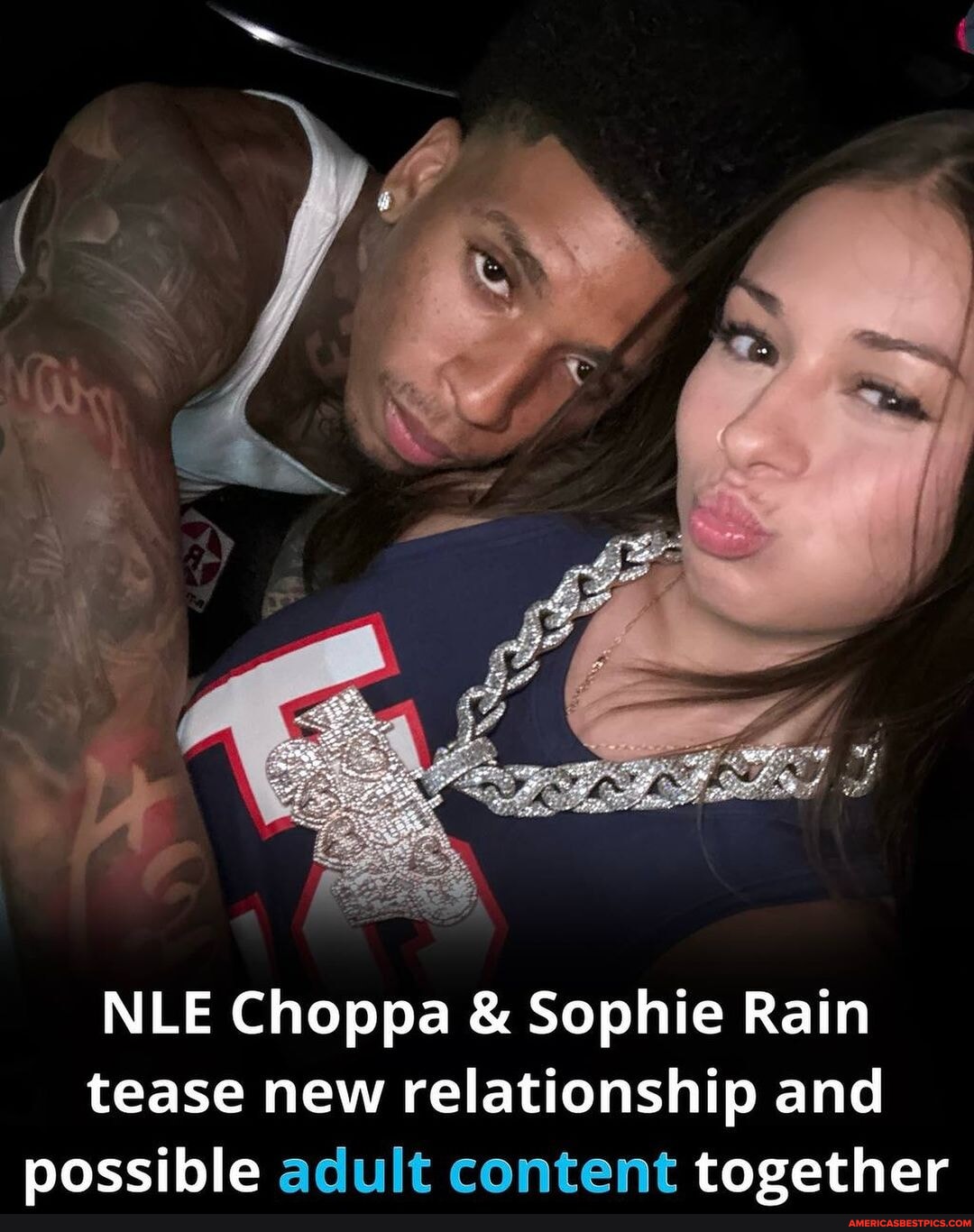 Popular tiktoker sophieraiin and famous rapper NLEChoppa have been seen