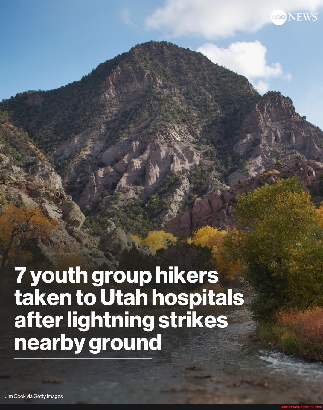 Seven members of a youth group hiking in Utah were transported to(00)