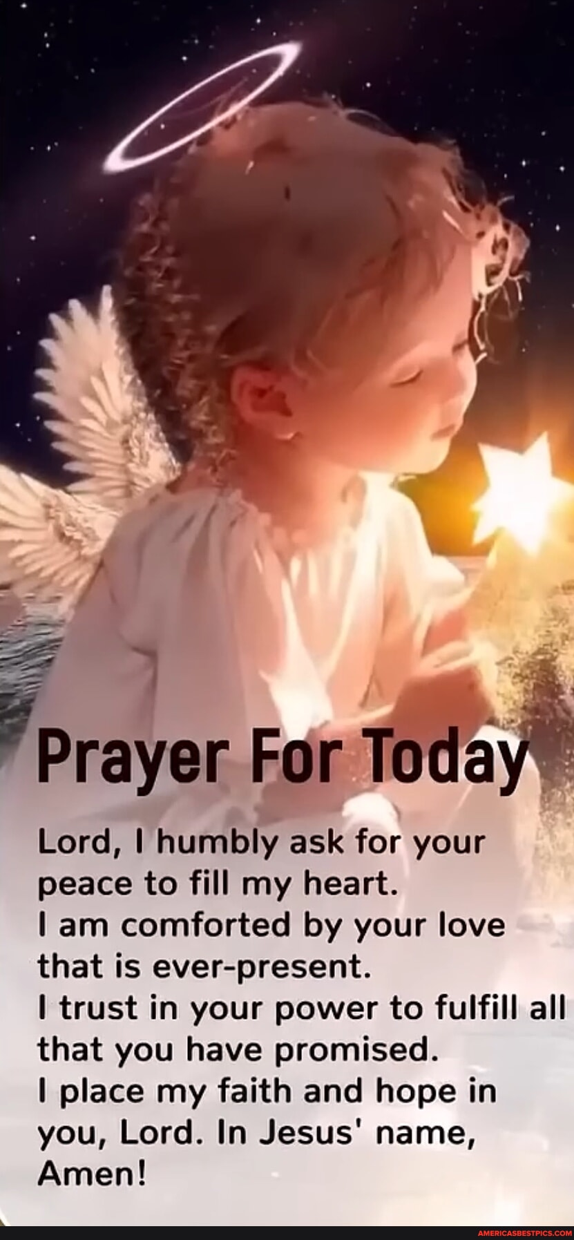 Prayer For Today Lord, I humbly ask for your peace to fill my heart. I ...
