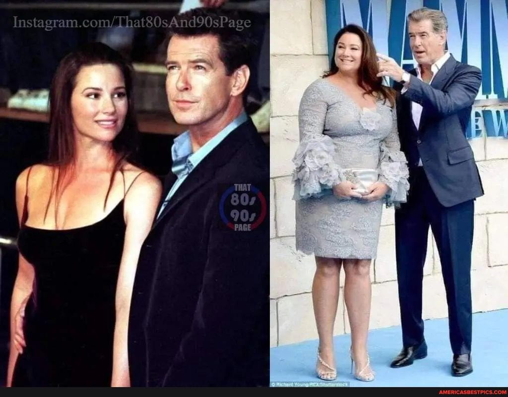 This is a photo of actor Pierce Brosnan and his wife over twenty years