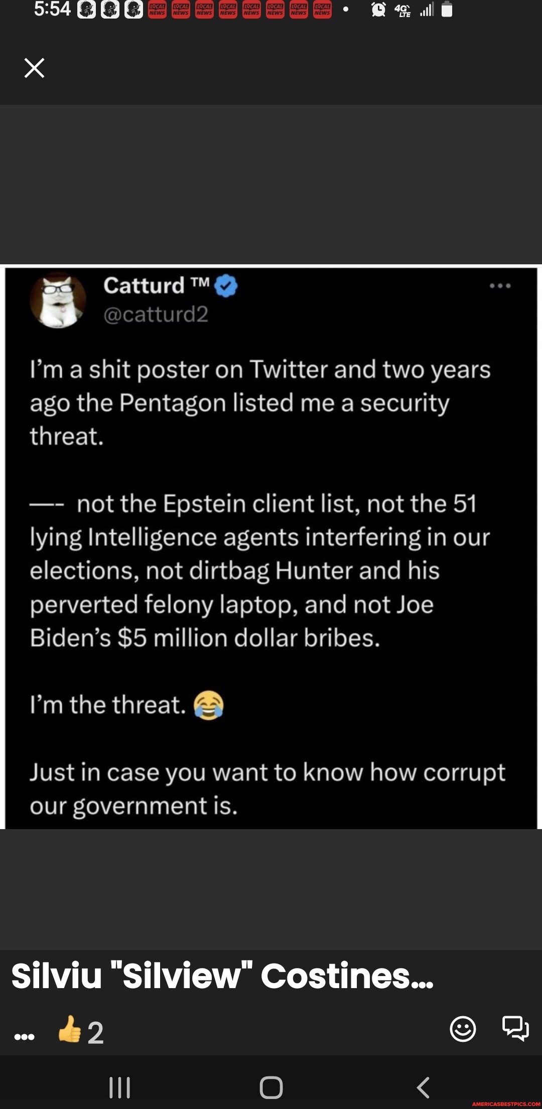 All Catturd @catturd2 I'm a shit poster on Twitter and two years ago ...