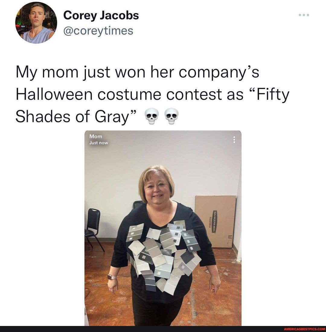 @coreytimes My mom just won her company's Halloween costume contest as ...