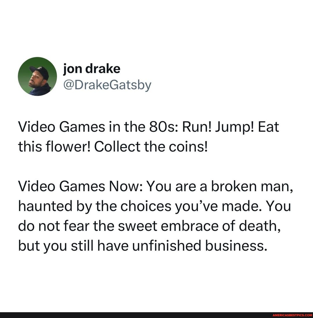 [@the_drake_gatsby] - jon drake @DrakeGatsby Video Games in the Run ...