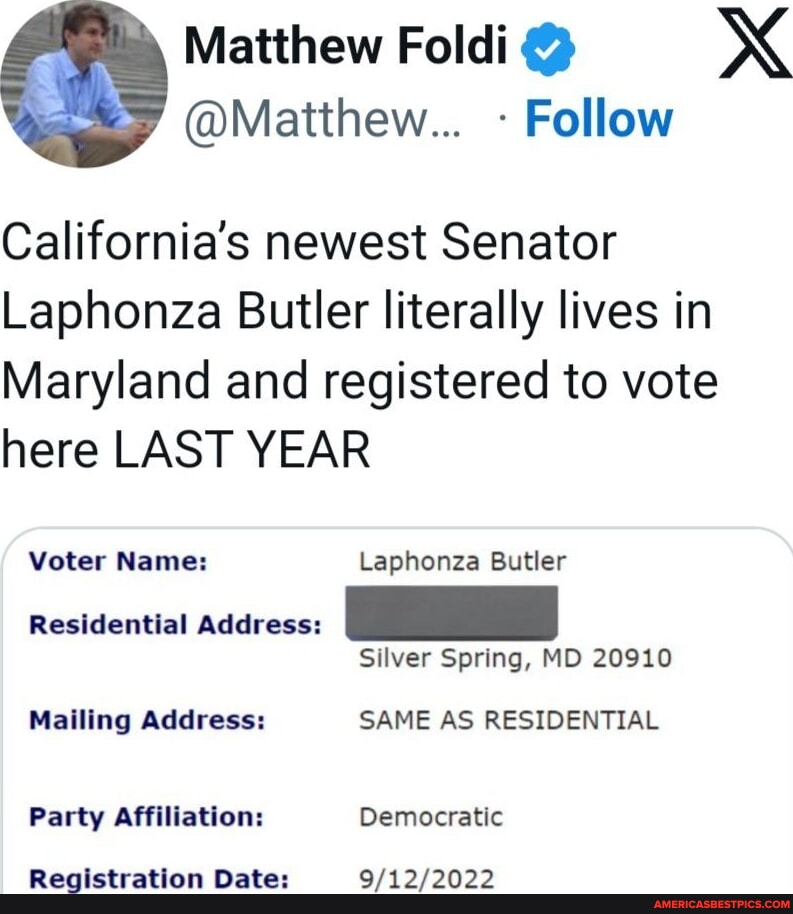 Matthew Foldi Matthew... Follow California's newest Senator Laphonza