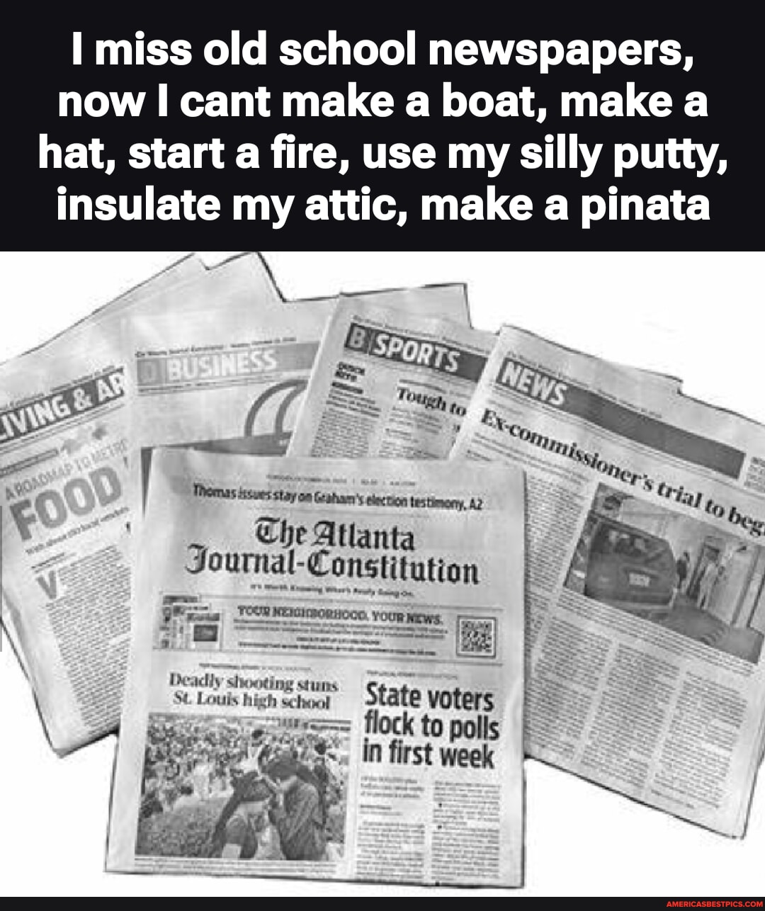 Pinata Poll I miss old school newspapers, now I cant make a boat, make a hat, start ...