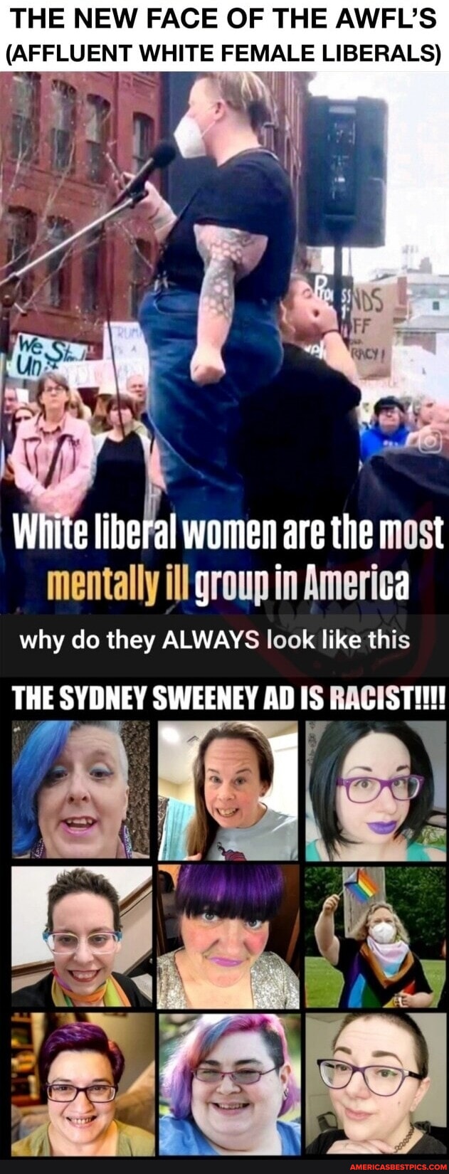 Awfl Examples THE NEW FACE OF THE AWFL'S FEMALE LIBERALS) WHITE liberal women are the ...