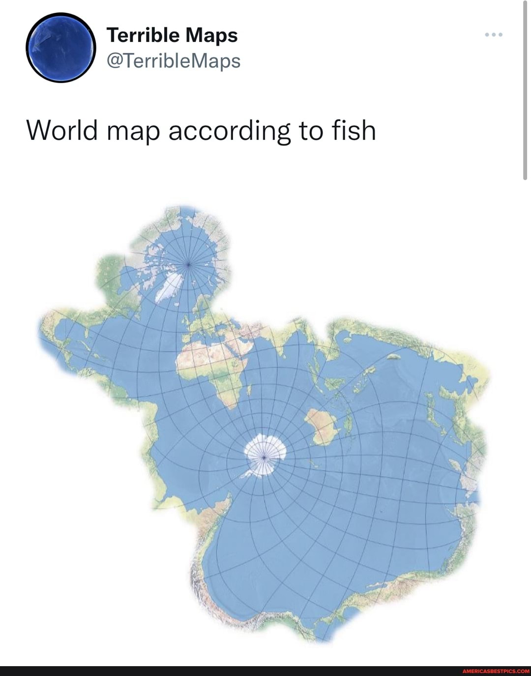 World map according to fish - America’s best pics and videos